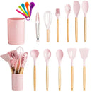GobekUsa 13-Piece Silicone Kitchen Utensils Set with Storage Box | Heat-Resistant Cooking Tools and Baking Accessories