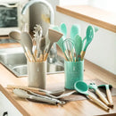 GobekUsa 13-Piece Silicone Kitchen Utensils Set with Storage Box | Heat-Resistant Cooking Tools and Baking Accessories