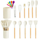 GobekUsa 13-Piece Silicone Kitchen Utensils Set with Storage Box | Heat-Resistant Cooking Tools and Baking Accessories
