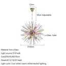 GobekUsa Dandelion Chandelier Glass Hanging Lighting for Kids Room, Bedroom, Dining Room