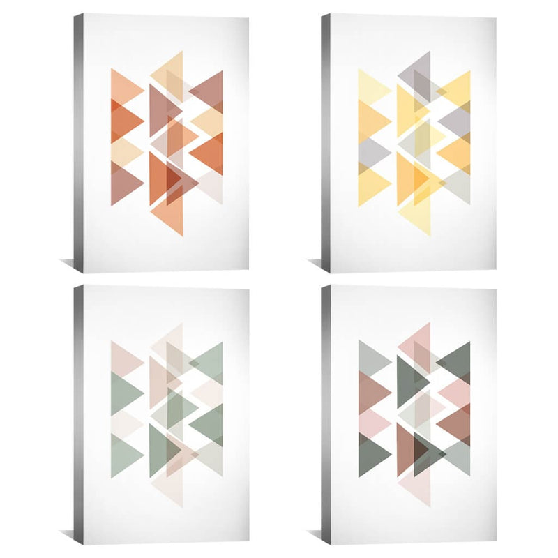 Pastel Triangles Canvas