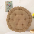 Pastel tufted cookie biscuit cushion soft throw pillow living room by Decorbites