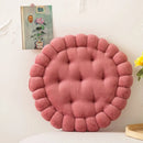 Pastel tufted cookie biscuit cushion soft throw pillow living room by Decorbites