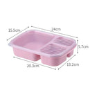 Pastel wheat straw bento box set kitchen three compartment lunch box by Decorbites