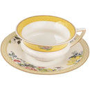 GobekUsa Bone China Flower Coffee Cup Saucers Set, Elegant Pastoral Tea Time Essentials