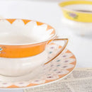 GobekUsa Bone China Flower Coffee Cup Saucers Set, Elegant Pastoral Tea Time Essentials