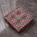 Patchwork bohemian mandala velvet floor cushion reading nook decor by Decorbites