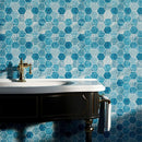Patchwork Textured Hexagon Marble Mosaics 10 3/8x12