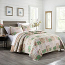 GobekUsa Gray Patchwork Floral Coverlet Bedding Set, Ultra Soft All Season Bedspreads