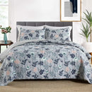 GobekUsa Gray Patchwork Floral Coverlet Bedding Set, Ultra Soft All Season Bedspreads