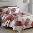 GobekUsa Gray Patchwork Floral Coverlet Bedding Set, Ultra Soft All Season Bedspreads