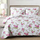 GobekUsa Gray Patchwork Floral Coverlet Bedding Set, Ultra Soft All Season Bedspreads