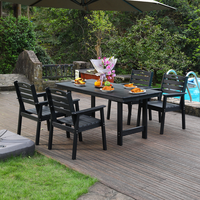 HDPE Outdoor Patio Dining Set - Table and Four Chairs, photo 4 of 16