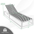 Outdoor Adjustable Patio Chaise Lounge Chair with Wheels and Sturdy Metal Frame by LJGDeals