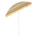 6.5 Feet Patio Beach Umbrella with Waterproof Polyester Fabric-Orange by LJGDeals