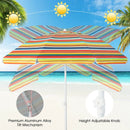 6.5 Feet Patio Beach Umbrella with Waterproof Polyester Fabric-Orange by DirectDeals