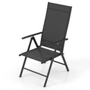 1 Piece Patio Folding Dining Chairs with 7-Level Adjustable High Backrest by LJGDeals