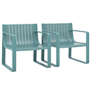 Patio Chairs Set of 2 with Curved Backrests and Seats by LJGDeals