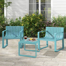 Patio Chairs Set of 2 with Curved Backrests and Seats by LJGDeals