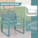 Patio Chairs Set of 2 with Curved Backrests and Seats by LJGDeals