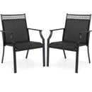 Patio Chairs Set of 2 with All Weather Breathable Fabric by LJGDeals