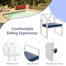 4 Pieces Outdoor Conversation Set with Sturdy Steel Frame by LJGDeals
