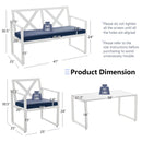 4 Pieces Outdoor Conversation Set with Sturdy Steel Frame by LJGDeals