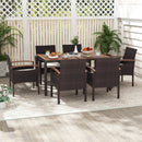 Patio Dining Chairs Set of 2/4 with Acacia Wood Armrest and Heavy Duty Metal Frame by LJGDeals