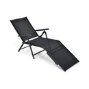 Patio Foldable Chaise Lounge Chair with Backrest and Footrest by LJGDeals