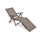 Patio Foldable Chaise Lounge Chair with Backrest and Footrest by LJGDeals