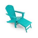 Patio HDPE Adirondack Chair with Retractable Ottoman by LJGDeals