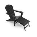 Patio HDPE Adirondack Chair with Retractable Ottoman by LJGDeals