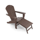 Patio HDPE Adirondack Chair with Retractable Ottoman by LJGDeals