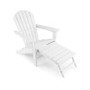 Patio HDPE Adirondack Chair with Retractable Ottoman by LJGDeals