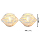 Set of 2 Woven Cotton Rope Table Lamps