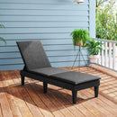 Patio Lounge Chair 3-Position Adjustable Backrest and Cushion by LJGDeals