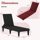 Patio Lounge Chair 3-Position Adjustable Backrest and Cushion by LJGDeals