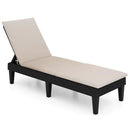 Patio Lounge Chair 3-Position Adjustable Backrest and Cushion by LJGDeals