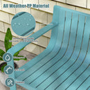 Weather-resistant Plastic 2-Person Bench with Curved Backrest by LJGDeals