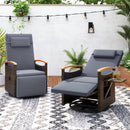 Swivel Reclining Chaise Lounge Set with Adjustable Backrest by LJGDeals