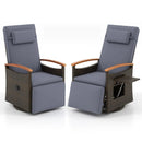Swivel Reclining Chaise Lounge Set with Adjustable Backrest by LJGDeals