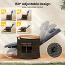 Swivel Reclining Chaise Lounge Set with Adjustable Backrest by LJGDeals