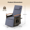 Swivel Reclining Chaise Lounge Set with Adjustable Backrest by DirectDeals