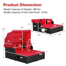 Patio Rattan Daybed with Retractable Canopy and Side Tables by LJGDeals