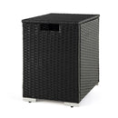 2-in-1 Patio Rattan Gas Propane Tank Cover for 20 lbs Propane Tanks-Black