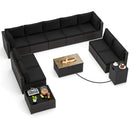 12 Pieces Outdoor Furniture Set with 32 Inch Fire Pit Table and Propane Tank Cover by LJGDeals