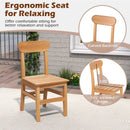 Patio Teak Wood Chair by LJGDeals