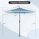 9 FT Patio Umbrella with Sun-Protective Canopy for Patio Garden Pool by LJGDeals