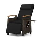 Patio Wicker Recliner Chair with Adjustable Backrest and Footrest by LJGDeals