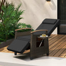 Patio Wicker Recliner Chair with Adjustable Backrest and Footrest by LJGDeals